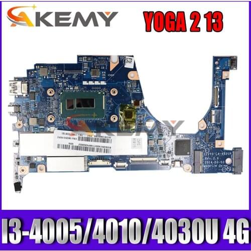 ZIVY0 LA-A921P motherboard For Lenovo YOGA 2 13 YOGA 213 laptop motherboard W/ CPU I3-4005/4010/4030U 4G RAM 100% fully tested