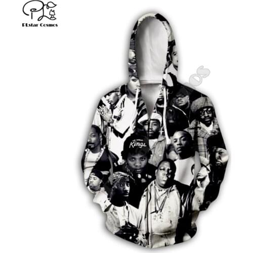 Fashion rapper 2pac hoodies 3D printed Sweatshirt Hoodie Harajuku Autumn Streetwear women for men Casual Tracksuit style