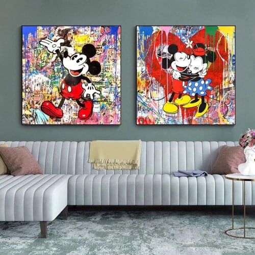 Graffiti Disney Mickey Mouse 5D Diamond Painting Cross Stitch Kits Embroidery Full Mosaic DIY Craft Lovers Kids Gift Home Decor