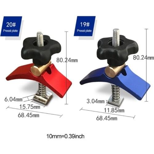Clamp T-nut T Rail Clamp Set Multicolor Multisize Woodworking Tools