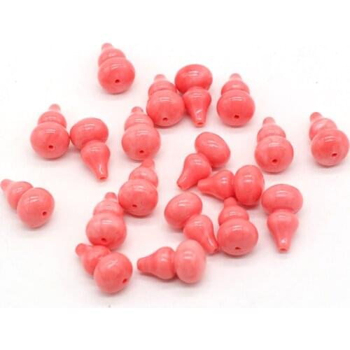 New Pink Coral Through-hole Beads for Jewelry Making DIY Spacer Beads for Ladies Bracelet Pendants
