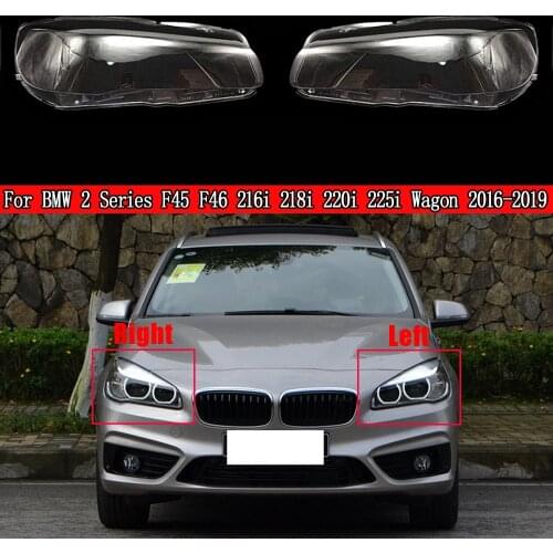 Headlight Lens For BMW 2 Series F45 F46 216i 218i 220i 225i Wagon 2016~2019 Car Front Headlight Glass headlamp Lampshade Caps
