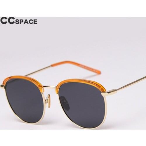 47351 Round Eyebrow Frame Polarized Sunglasses Men Women Fashion Shades UV400 Vintage Glasses