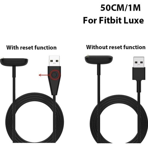 Wholesale 200pcs/lot black USB Charger Cable Adapter For Fitbit Luxe Smart Bracelet Charge Cable 0.5m/1m USB Charger Adapter