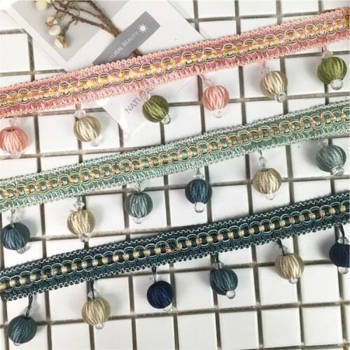 11M Handmade Tassel Fringe Trim Hand Knitting Tassel Fringing Trimmings for DIY Decor Curtain Tablecloth Home Decoration
