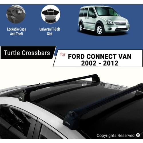 CROSSBARS FOR FORD CONNECT VAN 2002 - 2012 ALUMINUM ALLOY SIDEBARS CAR ROOF RACK LUGGAGE CARRIER BARS SET OF 2