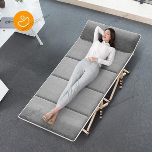 Lunch Break Treasure Folding Bed Single Lunch Chair Office Nap Artifact Simple Bed Marching Bed Household Portable Reclining Cha