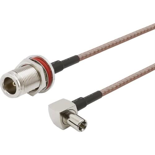 RF N Female to TS9 Pigtail Cable N Female Bulkhead O-ring Connector Switch TS9 Male Right Angle Connector RG316 Cable