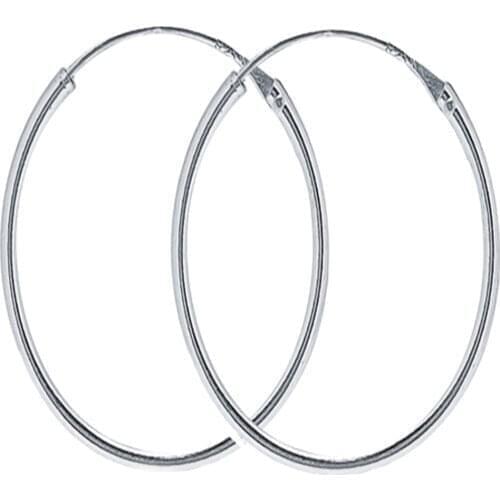 Hoop earrings 925 sterling silver pirate for woman man boy girl Unisex 20 Mm