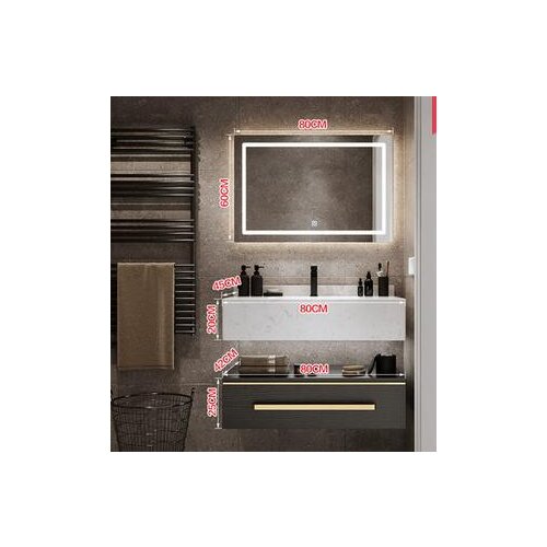Bathroom cabinet combination simple modern bathroom rock integrated wash basin wash suit rock plate wash table