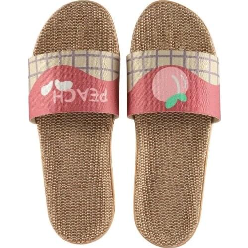 Women Slippers Summer Comfortable Linen Indoor Shoes Lovers Men Home Casual Slides Female Flip Flops Open Toe Sandals