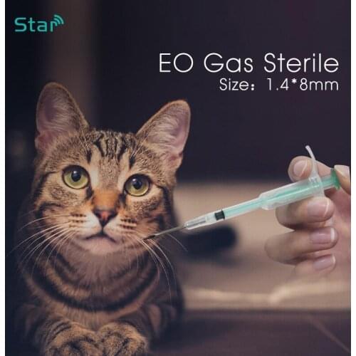 80pcs) 134.2khz 1.4*8mm Animal Chip Microchip Syringe FDX-B ISO11784/5 RFID syringe pet injector, dog cat mouse syringe