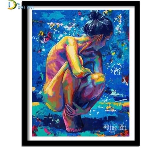 Modern Abstract Sexy Woman Graffiti Pictures 5D DIY Diamond Painting Embroidery Portrait Square Round Drill Diamond Mosaic Art