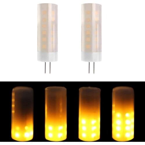 2pcs 3W 230 lm G4 LED Corn Lights 36 leds SMD 2835 Flame Effect Warm White DC 12V Warm White For Bedroom Living Room Office