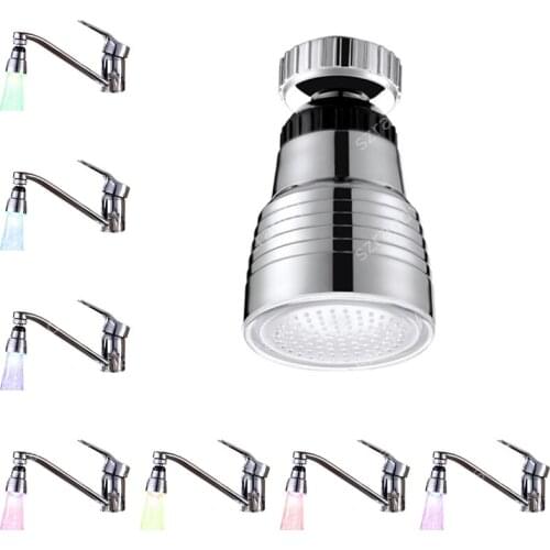 Led Bathroom Faucet Brass Chromed Waterfall Bathroom Basin Faucets 3Colors Change Led Tap Aerator LD8001-B10-5