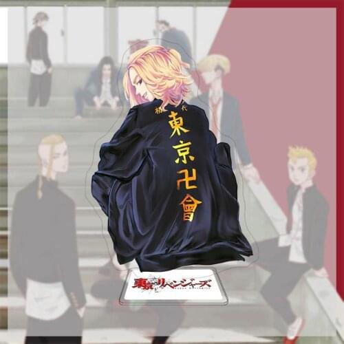 Tokyo Revengers Acrylic Stand Model Plate Manjiro Ken Takemichi Hinata Atsushi Chibi Standing Sign Figures Keychain Collectible