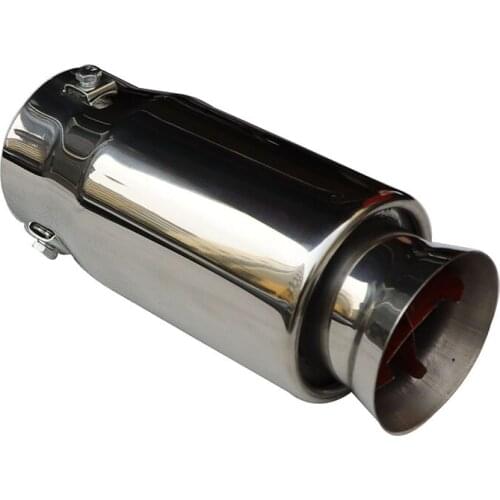 Universal Stainless steel Car Vehicle Rear Round exhaust Pipe Tail Muffler Tip Chrome Throat Exhaust System Car Accessories