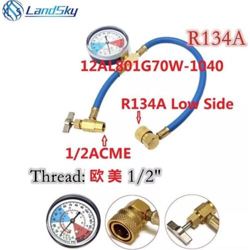 R134A RECHARGE HOSE European automobile air conditioning refrigeration fluoride detection filler Gauge Recharge Measuring Tool