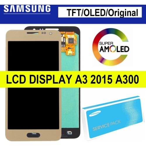 4.5" TFT/OLED/Super AMOLED A300F LCD For SAMSUNG Galaxy A300 Display Touch Screen Digitizer A3 2015 A300F A300H