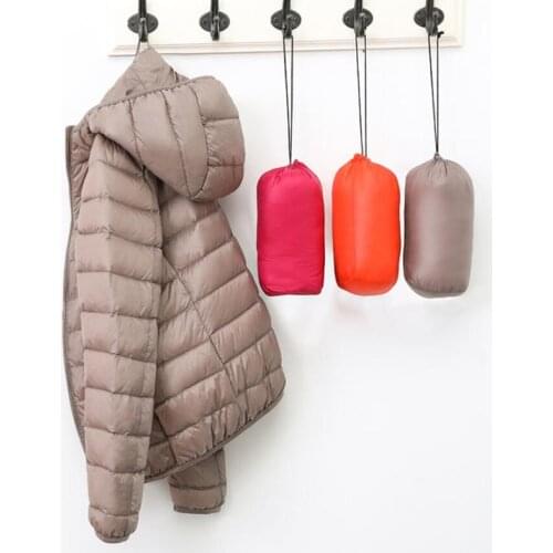 Winter Coat 2020 Ultra-light Thin Down Jacket Women Hooded Parkas Hight Quality Female White Duck Down Jacket Warm Down Coat