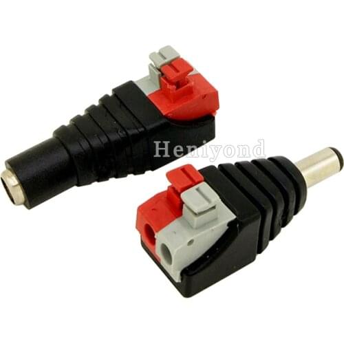 10Pairs/lot Male and Female 5.5 x 2.1mm DC Power 12V 24V Jack Adapter Connector Plug CCTV or LED Accessories