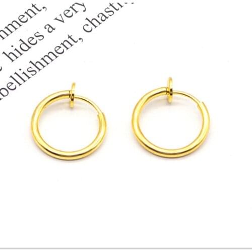 2pc/pack Stainless Steel Retractable Clip On Earrings No Pierced For Women Girls Without Ear Piercing Ear Cuff Earings Clips