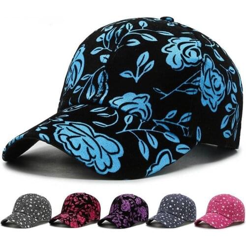2021 Simple Womens Baseball Cap Painting Embroidery Flower Girls Snapback Hats Woman Female Cap Mesh Summer Sun Hat Man Gift