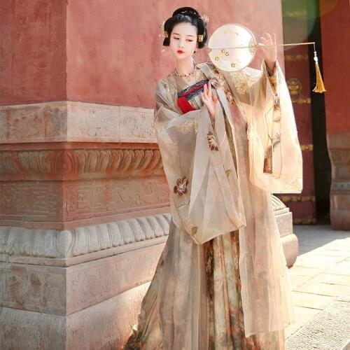 2021 ancient chinese costume women clothes traditional hanfu tang dynasty flower printing folk fairy dress outfits asian dress