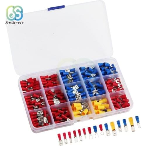 280pcs/set Assorted Full Insulated Electrical Wire Terminals Crimp Connector Kit Crimp Spade
