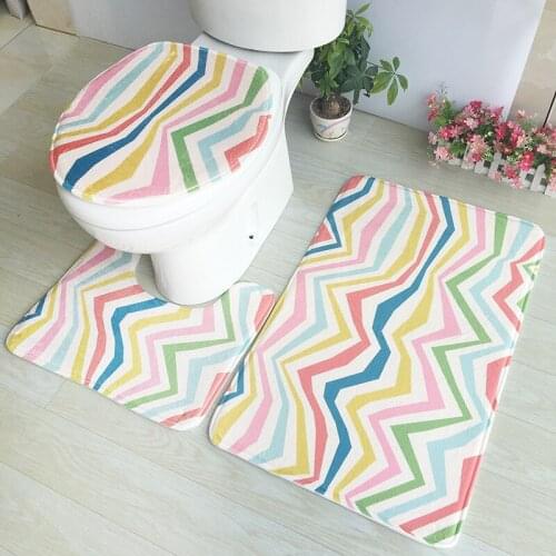3 Pcs Thicken Bath Mat Bathroom Mats Carpets Set Bathroom Floor rug Kitchen Carpet Doormats Decor antislip tapes bath rugs