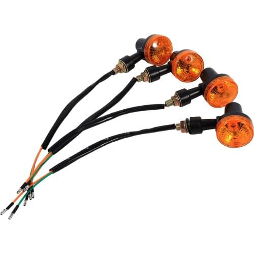4Pcs Universal Motorcycle LED Turn Signal Light 12v Waterproof Indicator Blinkers Amber Flashers Rear Lights Accessories