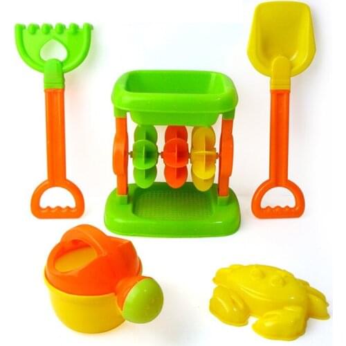 5pcs/set Children Beach Sand Play Parent-child interaction Toys Sand Mold Shovel Hourglass Watering tools Summer outdoor toys