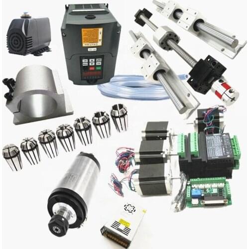 6 sets linear rail SBR16-300/1200/1200mm+SFU1605-300/1200/1200mm ball screw set +nema 23 stepper motor 1.5KW SPINDLE MOTOR