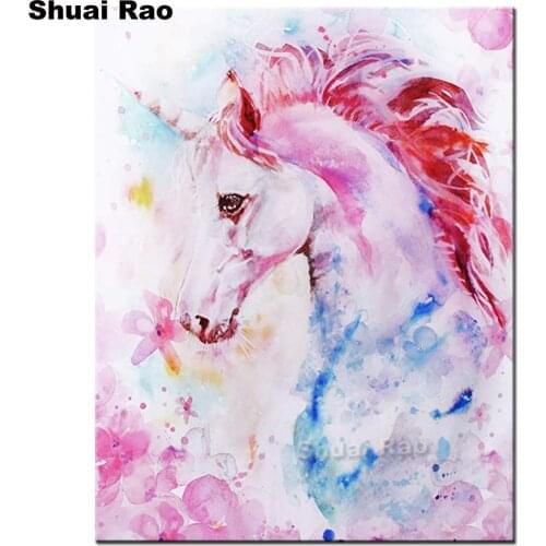 Unicorn diamond full square/round Diamond Painting cross stitch Diamant mosaic embroidery pink animal for girl princess gift
