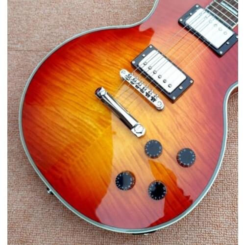 Free shipping, 6-string electric guitar, double-sided tiger pattern, factory customized