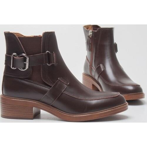 Louis Cardy Belenus Brown Genuine Leather Women 'S Boots
