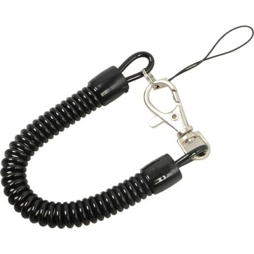 Coil Springs Keychain Cellphone Snap Hook Holder Retractable Coil Cord Key Chain Holder with Lobster Clasp Outdoor Keychain