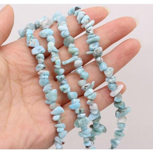 Natural Stone Beads irregularly Shaped Aquamarine Gravel Loose Spacer Beads For Jewelry Making DIY Bracelet Necklace Accessories