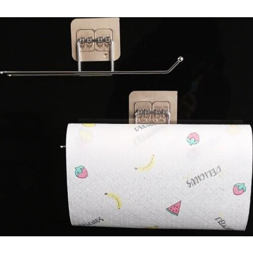 1pc Kitchen Toilet Paper Holder Tissue Holder Hanging Bathroom Toilet Paper Holder Roll Paper Holder Towel Rack Stand Wall Shelf