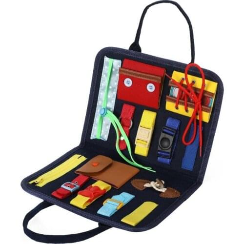 Kid Montessori Toys Baby Busy Board Fine Motor Training Self-care Ability Children Game Preschool Children Early Educational Toy