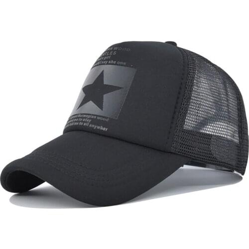 [DIFF COOL]Wholesale men and women fashion print letters trucker baseball net cap rebound cartoon cap golas street dance cap