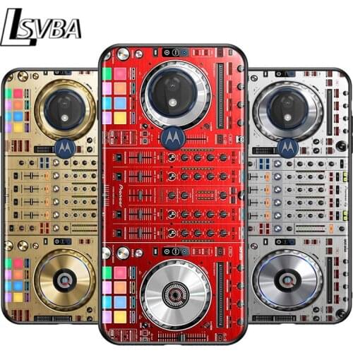 DJ Music Retro for Motorola G9 G8 G E7 E6 One Play Marco Hyper Fusion Stylus Power Edge Plus Black Phone Case