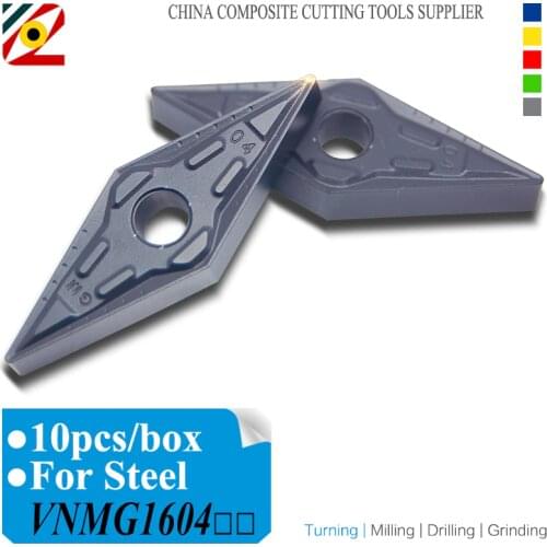 EDGEV CNC Carbide Inserts VNMG160404 VNMG160408 VNMG331 VNMG332 Lathe Cutter Tungsten Indexable Turning Tools Machining Steel