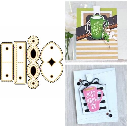 Creative Tag Frame Shape Metal Cutting Dies Stencil For DIY Scrapbooking Craft Decorative Album Making Card Template 2019