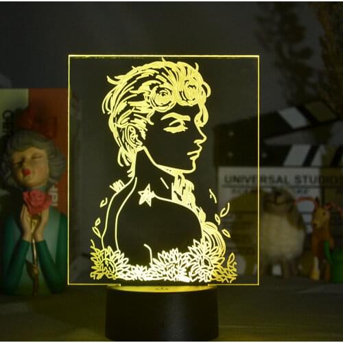 Anime JoJos Bizarre Adventure Art Gadget Led Night Light Touch Sensor Colorful Nightlight for Home Decor Jojo Figure 3d Lamp