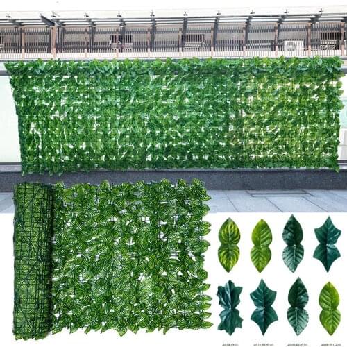 Artificial leaf fence net Artificial Hedges Fence and Faux Ivy Vine Leaf Decoration for Outdoor Decor, Garden