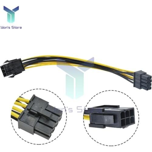 6 to 8 Pin PCI Express Power Converter Cable Cord Connector For CPU Video Card Wire to Wire Connector For Electronic Equipment