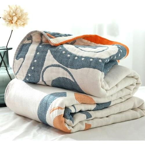 Japan Style Summer Blankets For Beds 6 Layers 100% Cotton Bedspread Sofa Plaid Bed Sheet Quilts Single Double Towel Blankets