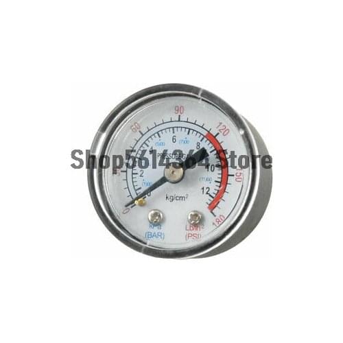 0-180 PSI 1/8" NTP Male Compressor Air Pressure Gauge Black White