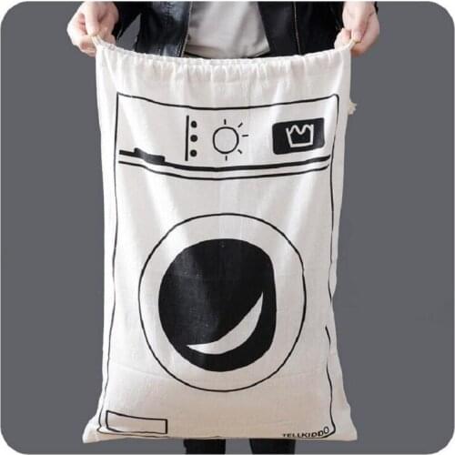 Cartoon Kids Toys Organizer Baby Clothes Laundry Cotton Canvas Bags Children Toy Storage Bag